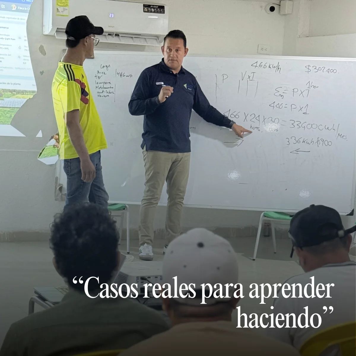 Clase de energía solar impartida por AID GROUP en Tasajera, Magdalena