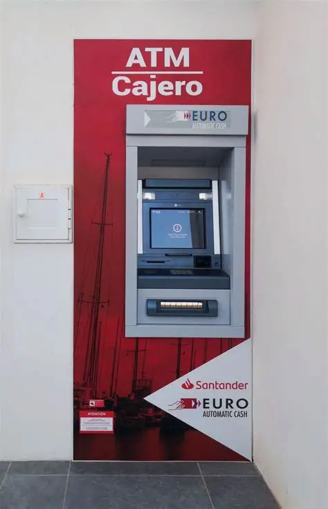 Cajero automático ATM con sistema de alarma y respaldo energético